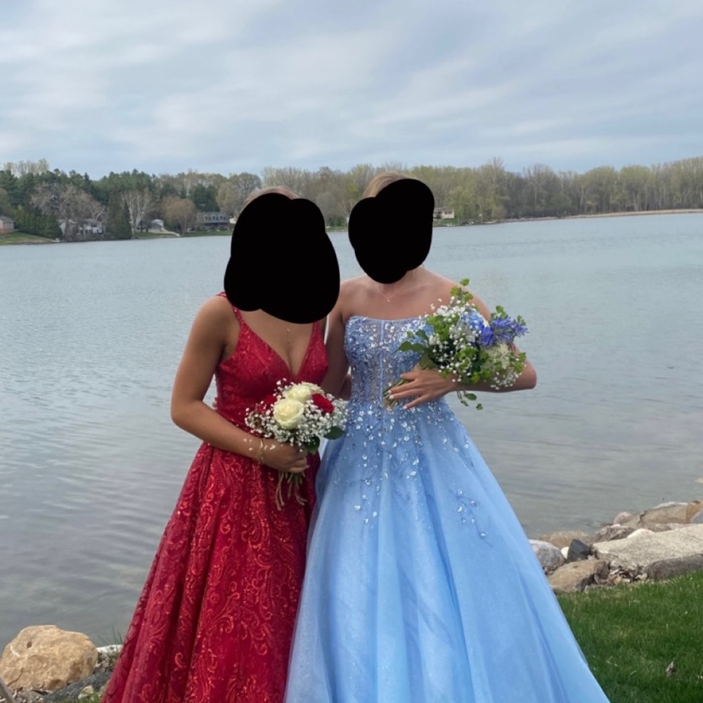 Clarisse Blue Prom Dress - Picture 3 of 5